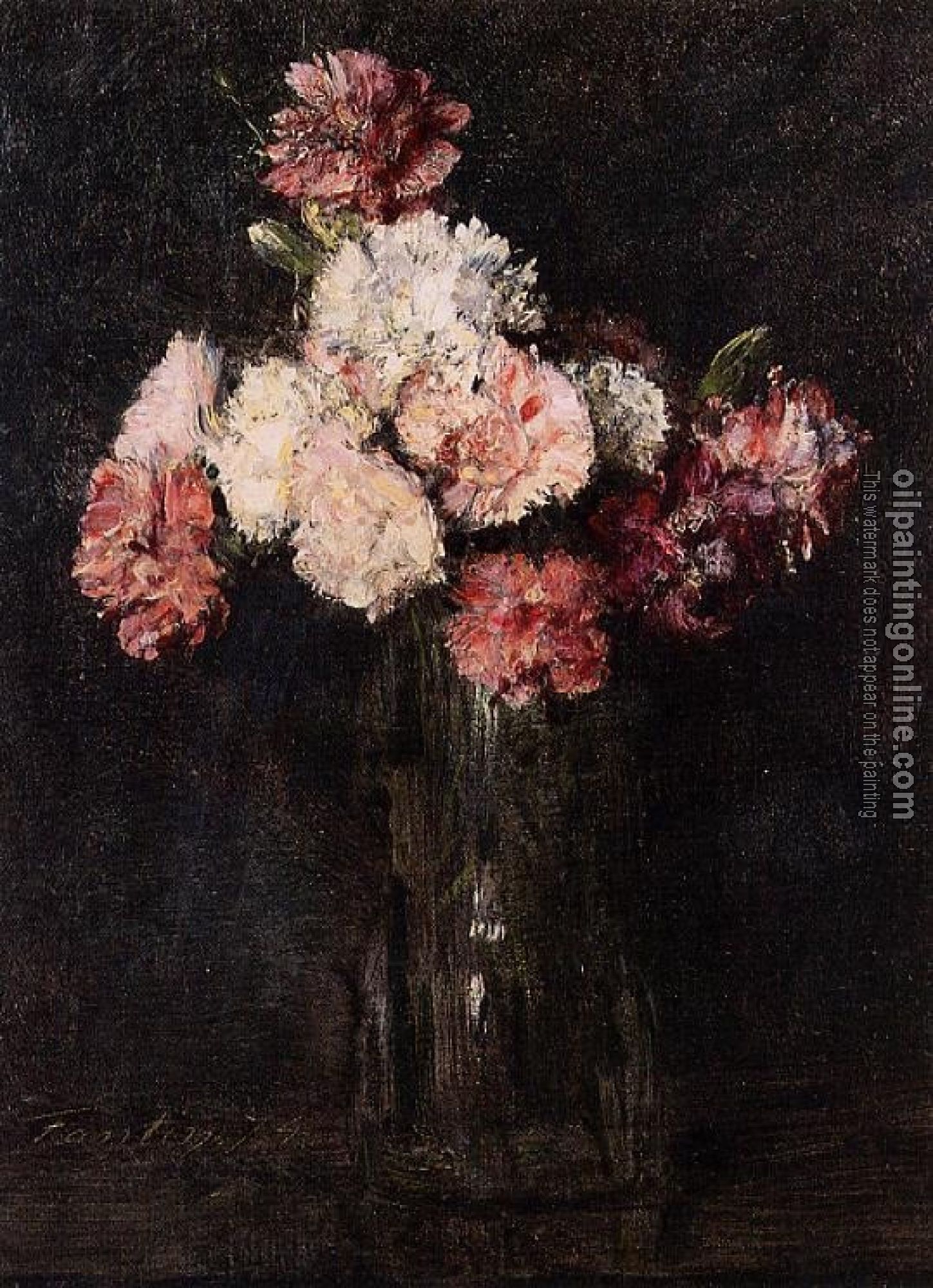 Fantin-Latour, Henri - Carnations in a Champagne Glass